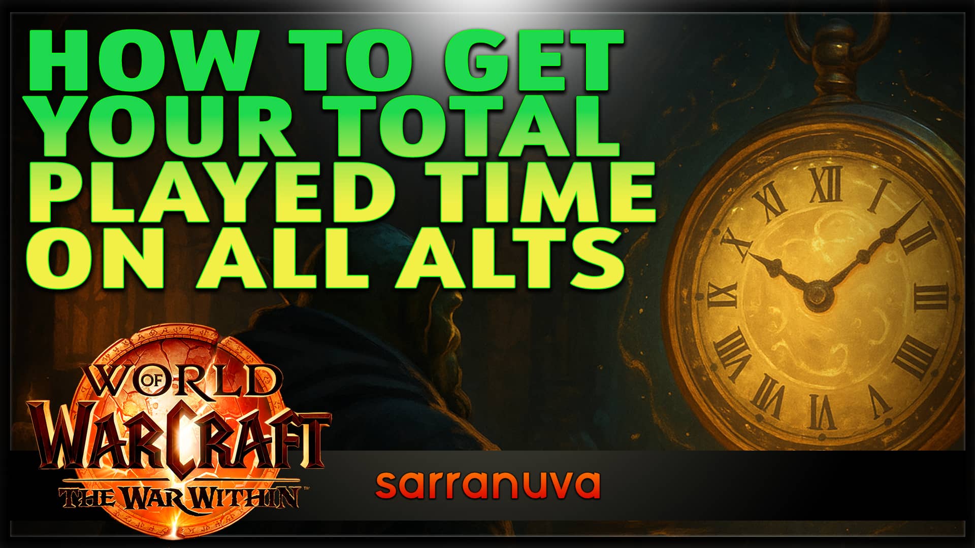 How To Get Your Total Played Time Across all Characters in World of Warcraft